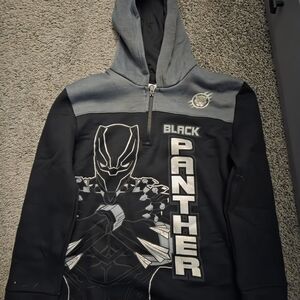 Black Panther Hoodie with Graphic Design